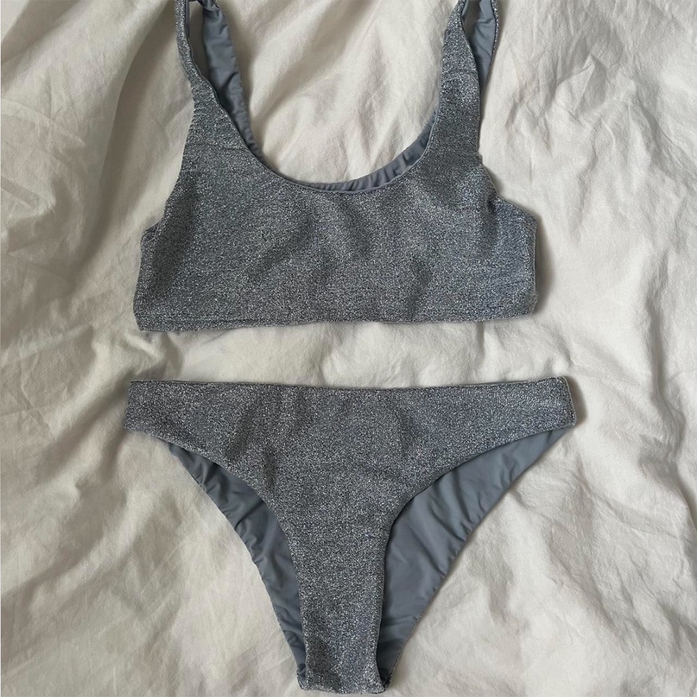 Guizio Silver Metallic Bikini